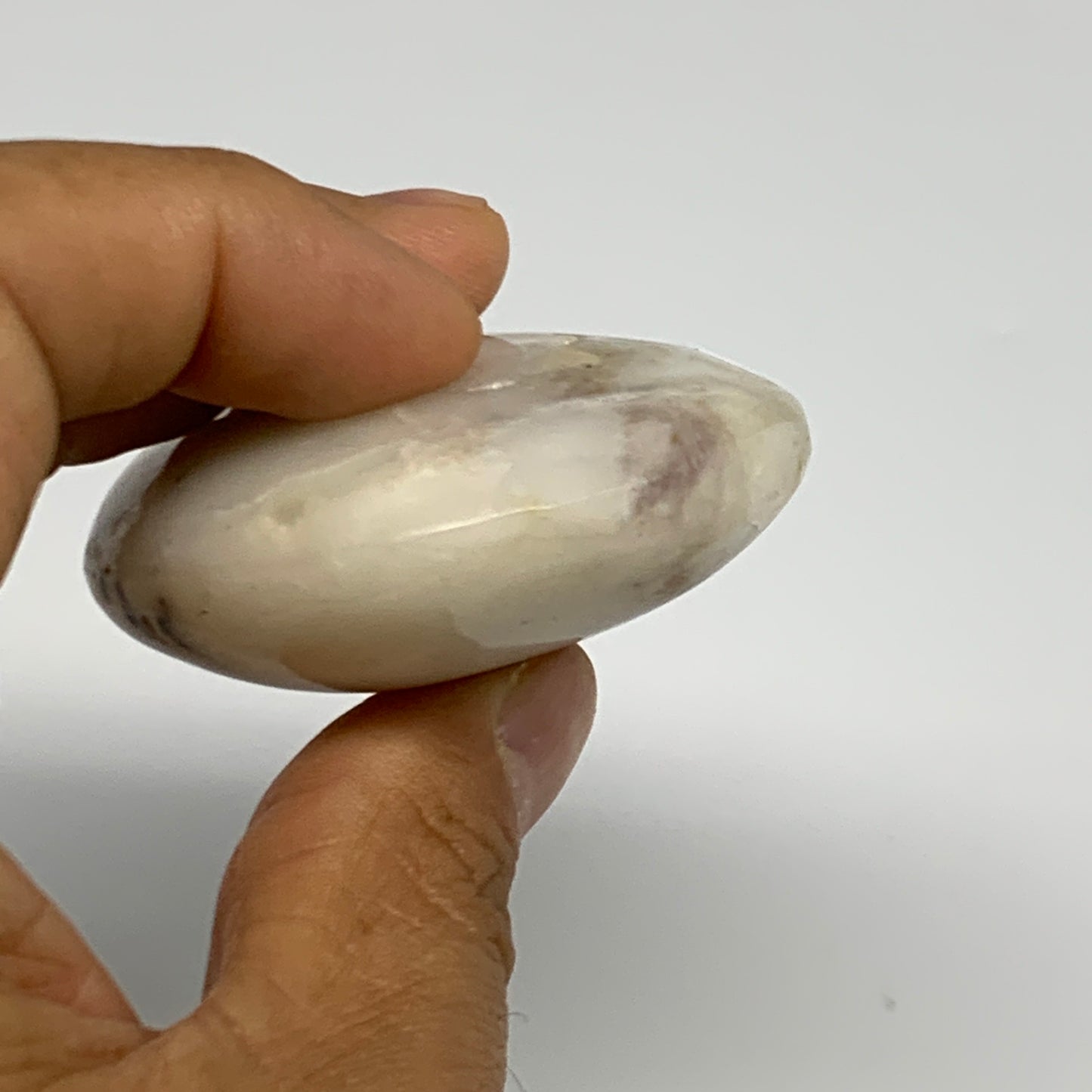 80.6g, 2.4"x2"x0.8", Dendrite Opal Palm-Stone Reiki Energy Crystal, B27828