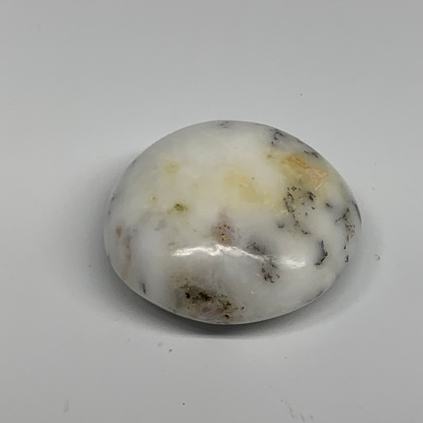 86.8g, 2.2"x2.1"x1", Dendrite Opal Palm-Stone Reiki Energy Crystal, B27829