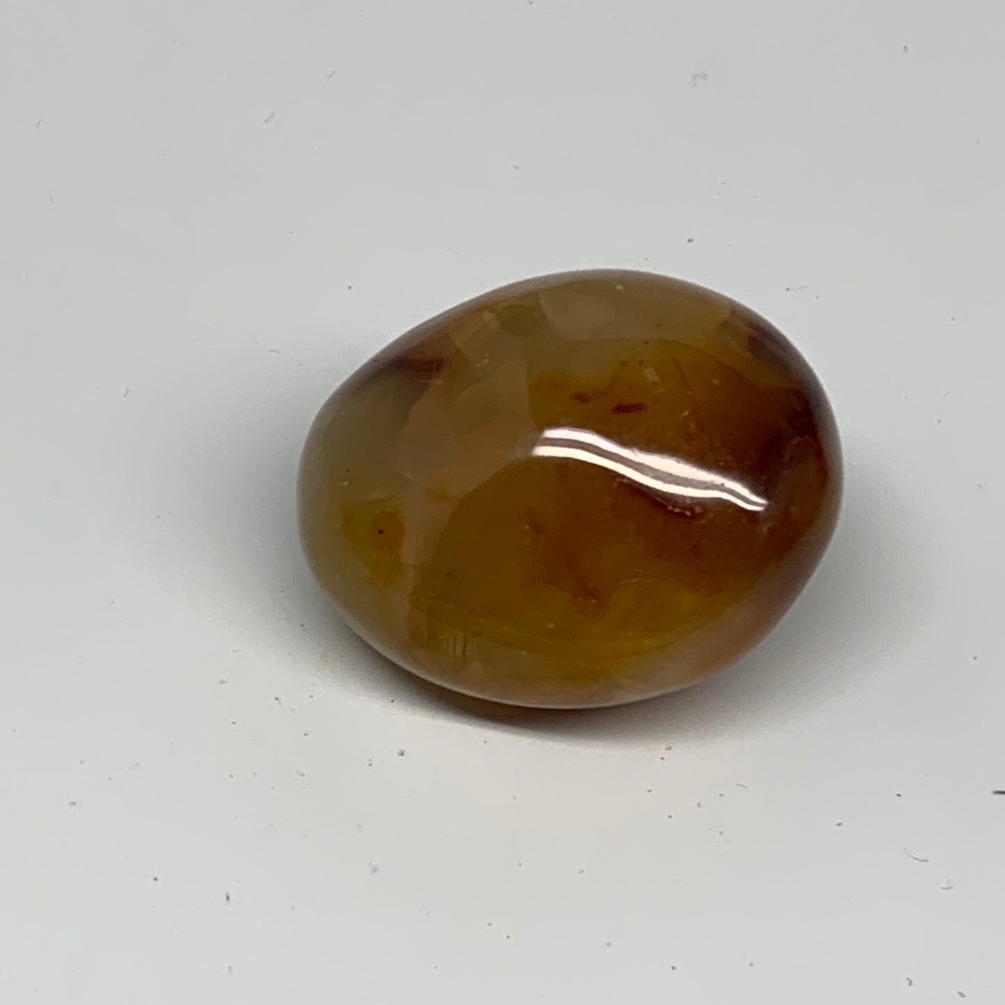 100.2g, 2"x1.6"x1.3", Red Carnelian Palm-Stone Gem Crystal Polished, B28610