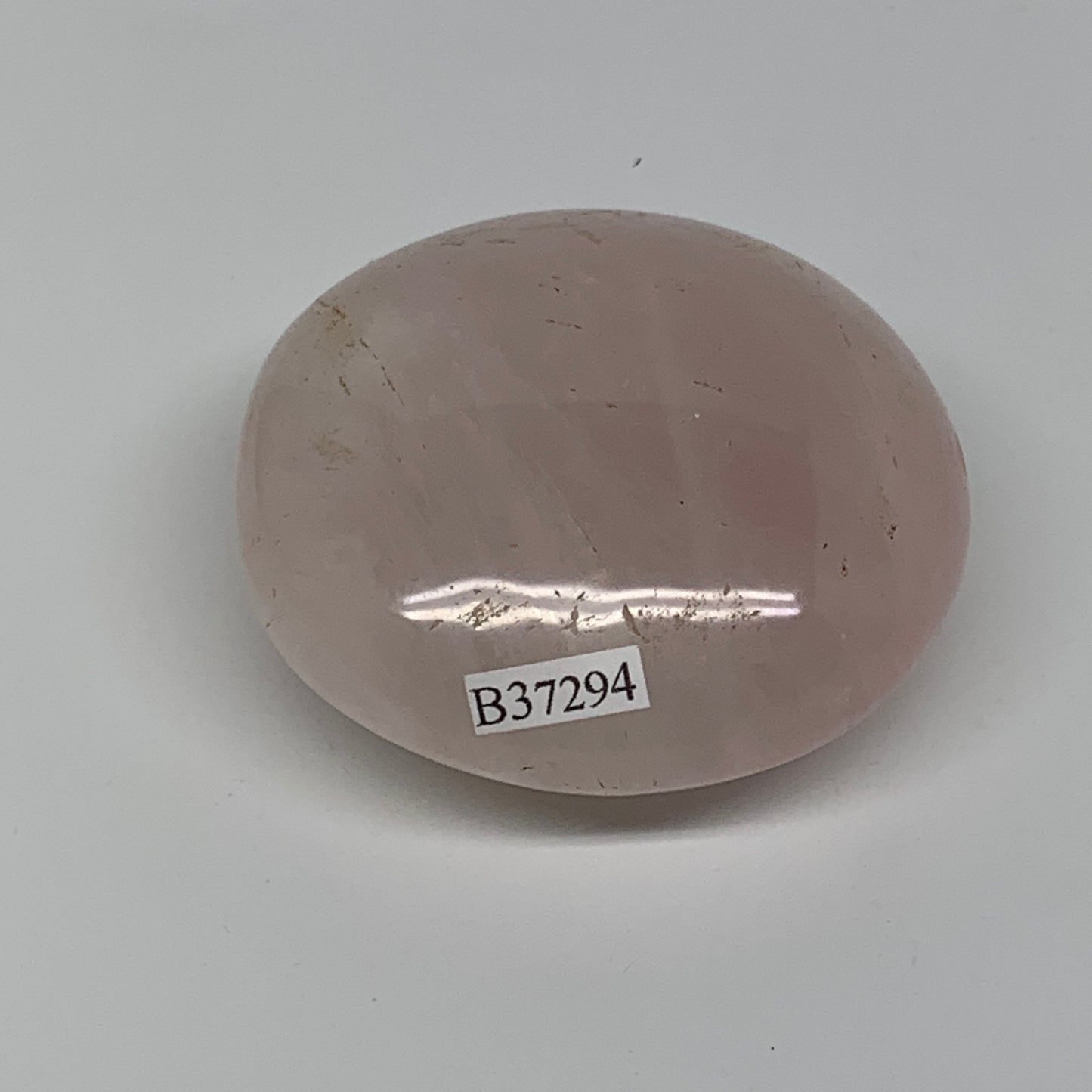 146.g , 2.4"x2.4"x1.1", Natural Pink Rose Quartz Palm-stone Crystal, B37294