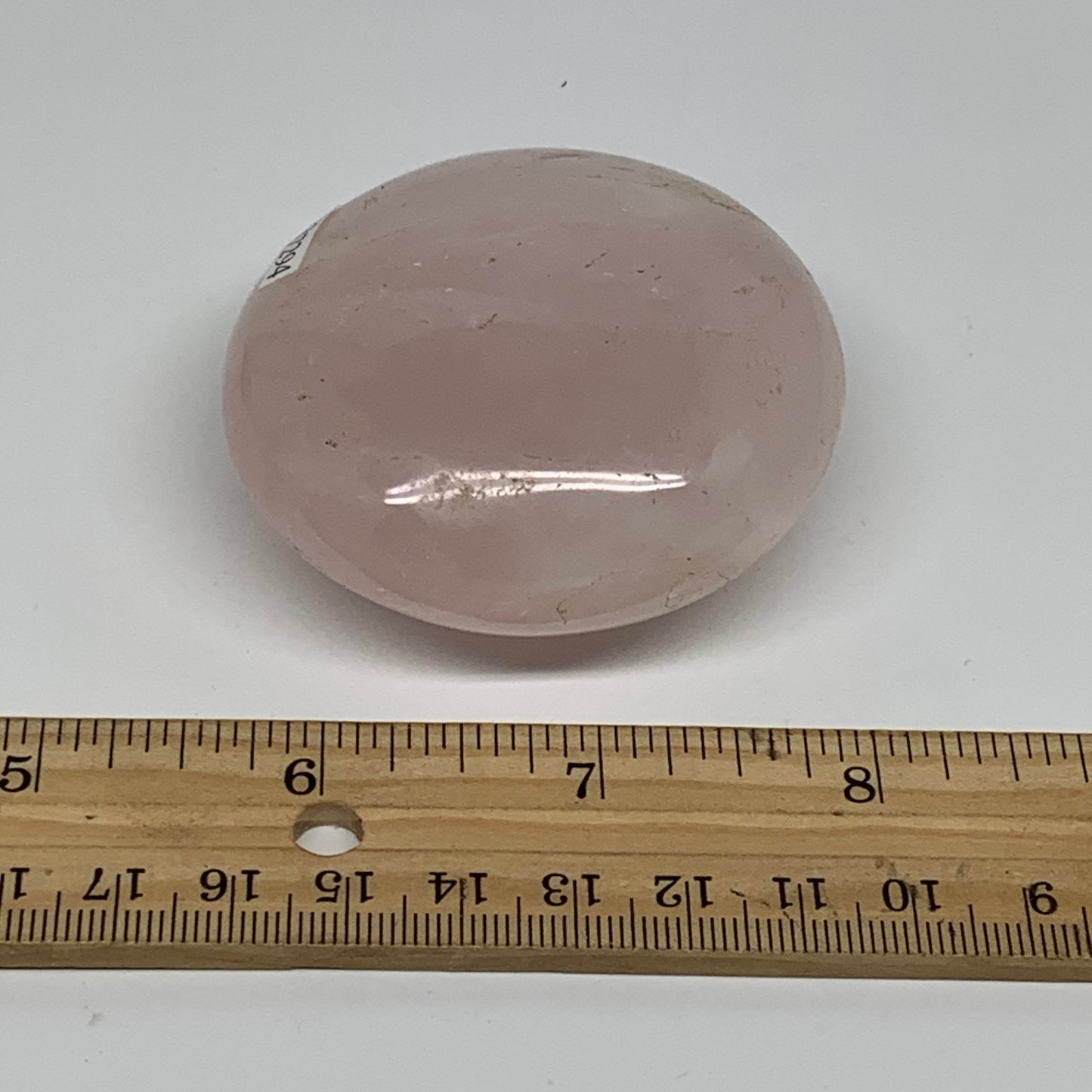 146.g , 2.4"x2.4"x1.1", Natural Pink Rose Quartz Palm-stone Crystal, B37294