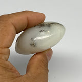 91.6g, 2.3"x2"x1", Dendrite Opal Palm-Stone Reiki Energy Crystal, B27830