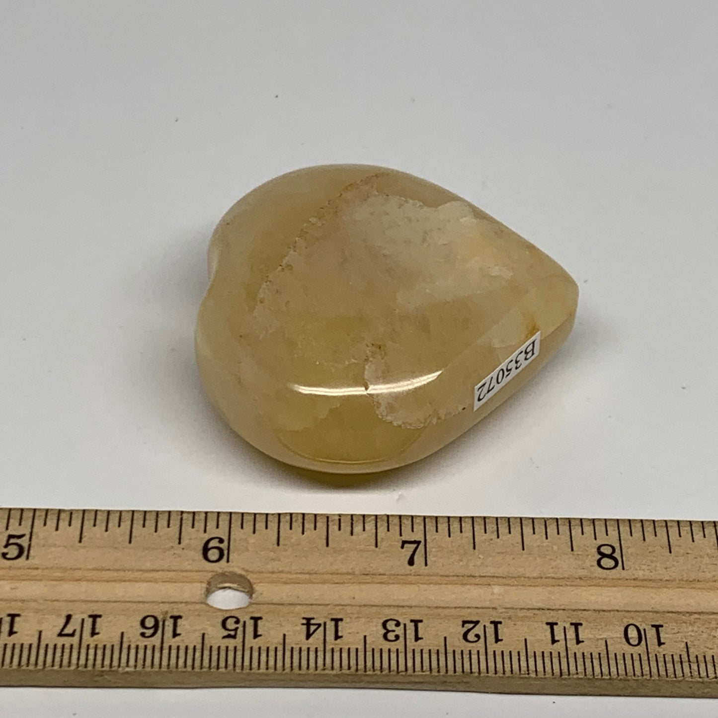 92.9g, 2.1"x2.1"x0.8" Natural Yellow Aventurine Heart Crystal Stone, B35072
