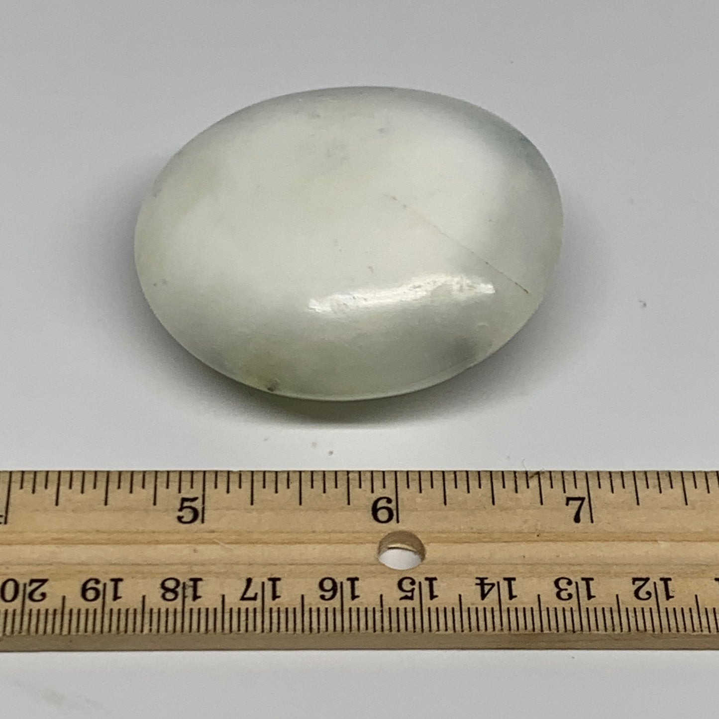 91.6g, 2.3"x2"x1", Dendrite Opal Palm-Stone Reiki Energy Crystal, B27830