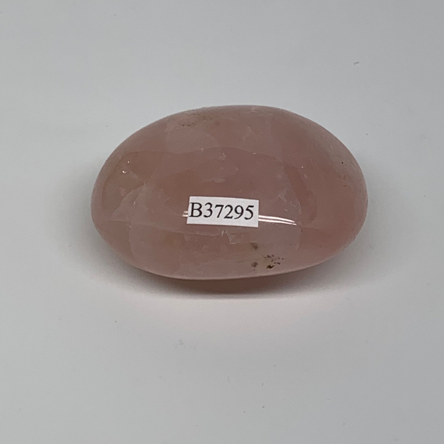 110g , 2.3"x1.8"x1.2", Natural Pink Rose Quartz Palm-stone Crystal, B37295