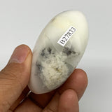 102.9g, 2.4"x1.9"x1.1", Dendrite Opal Palm-Stone Reiki Energy Crystal, B27833