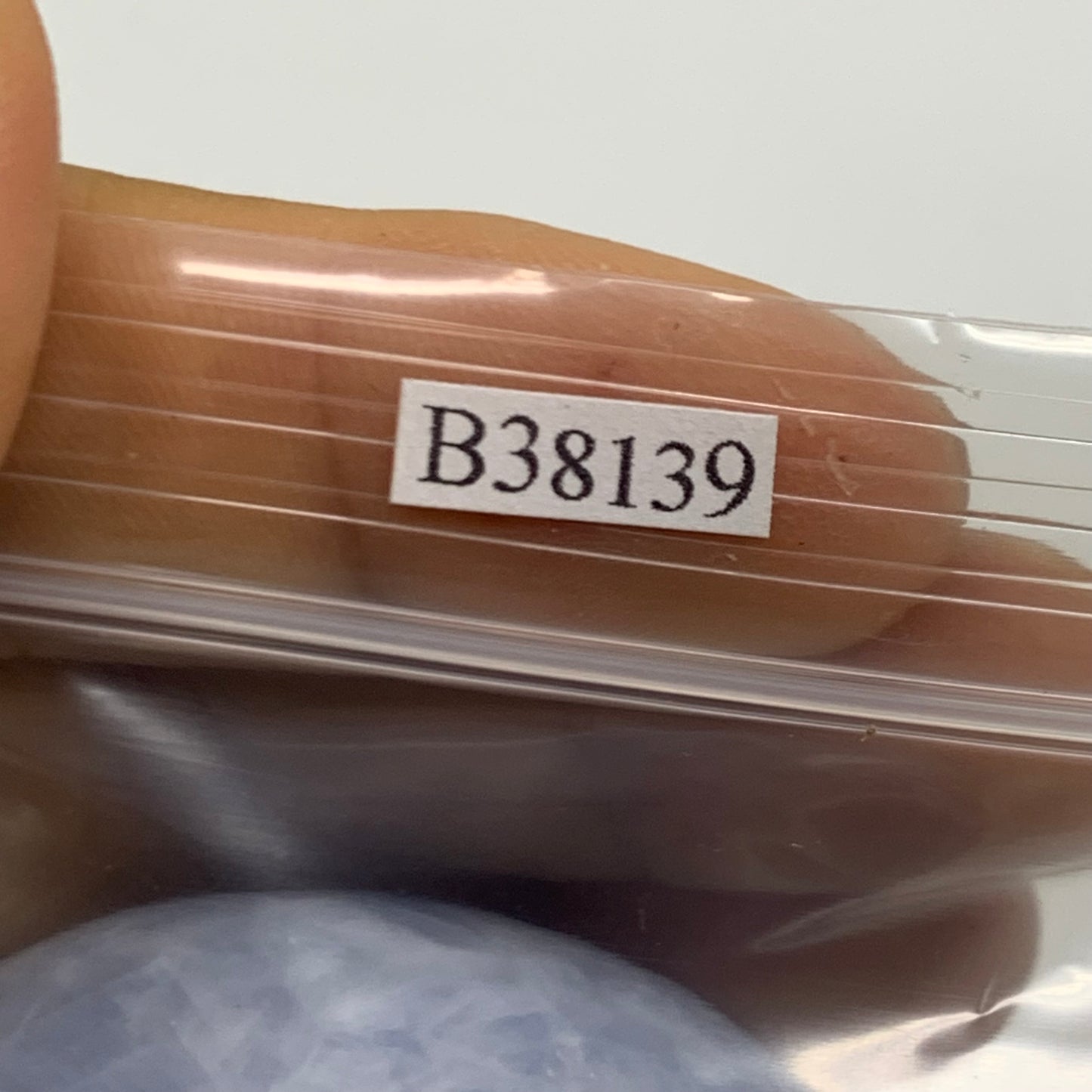 193.7g, 2"-2.1", 2pcs, Blue Calcite Palm-Stone Polished Tumbled, B38139