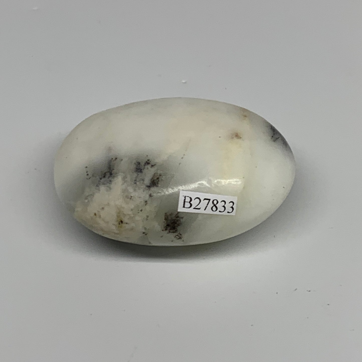 102.9g, 2.4"x1.9"x1.1", Dendrite Opal Palm-Stone Reiki Energy Crystal, B27833