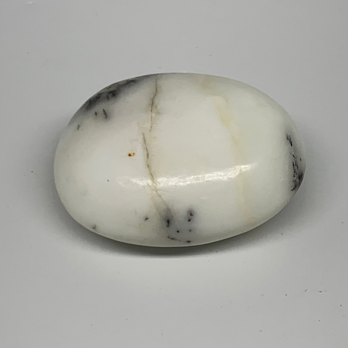 102.9g, 2.4"x1.9"x1.1", Dendrite Opal Palm-Stone Reiki Energy Crystal, B27833