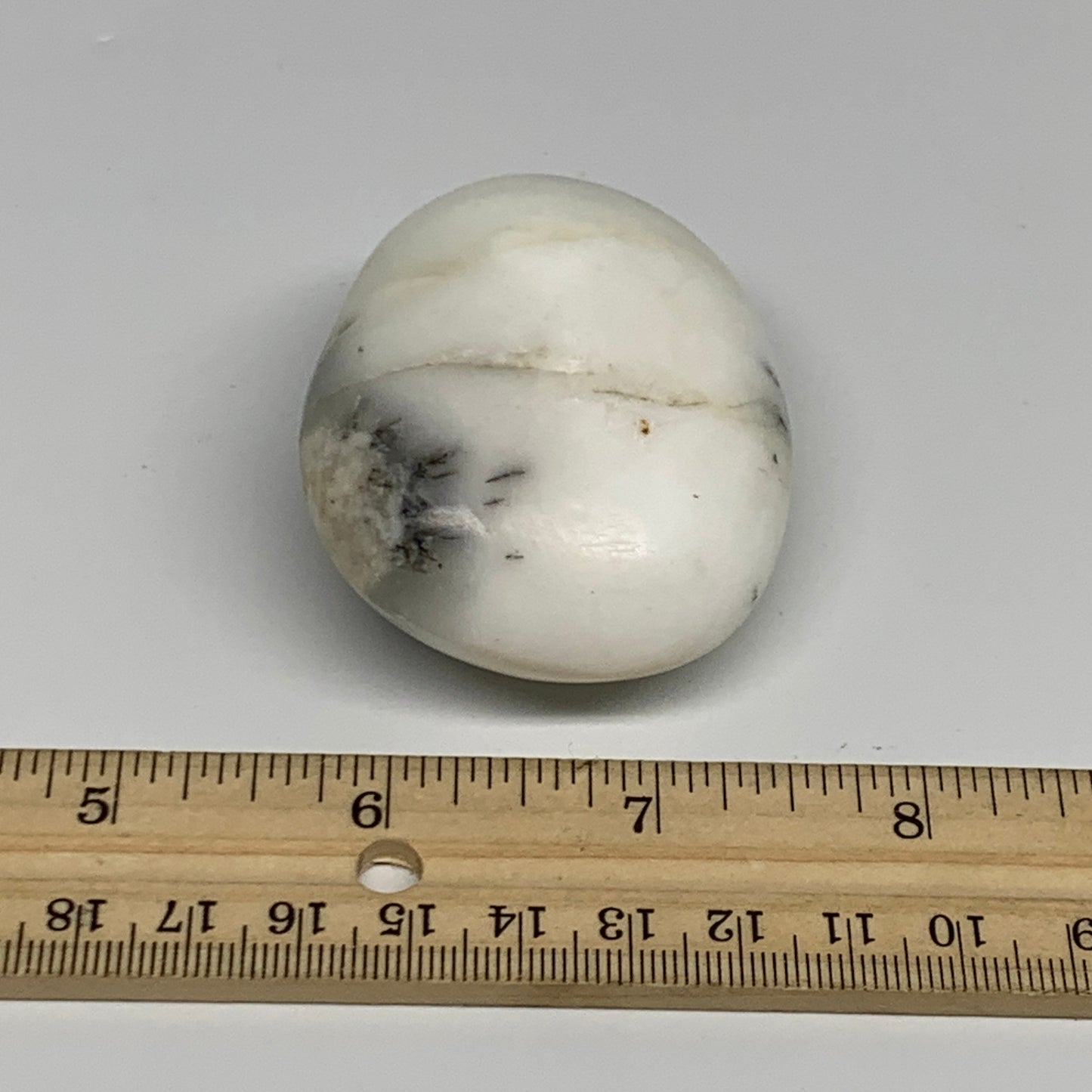 102.9g, 2.4"x1.9"x1.1", Dendrite Opal Palm-Stone Reiki Energy Crystal, B27833