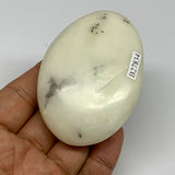 109.9g, 2.9"x2"x1", Dendrite Opal Palm-Stone Reiki Energy Crystal, B27834