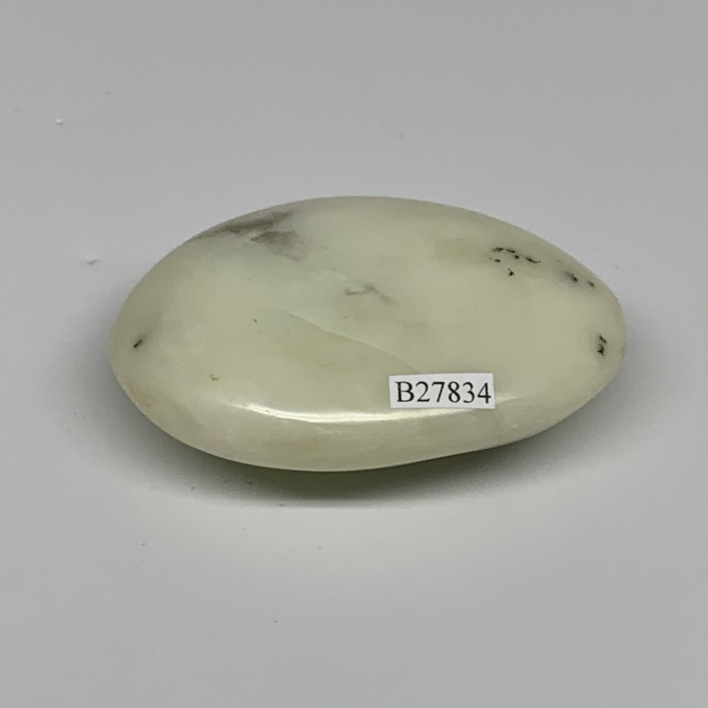 109.9g, 2.9"x2"x1", Dendrite Opal Palm-Stone Reiki Energy Crystal, B27834