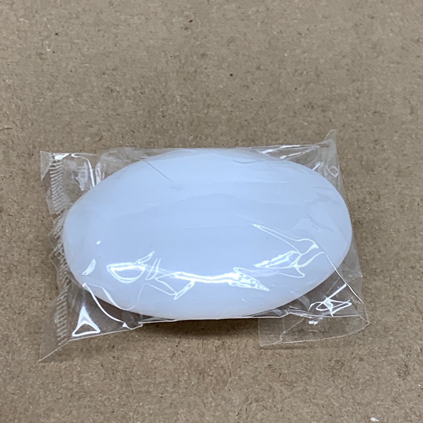 96g, 2.7"x2"x1", White Selenite Palmstone Crystal Pillow Reiki, B36390