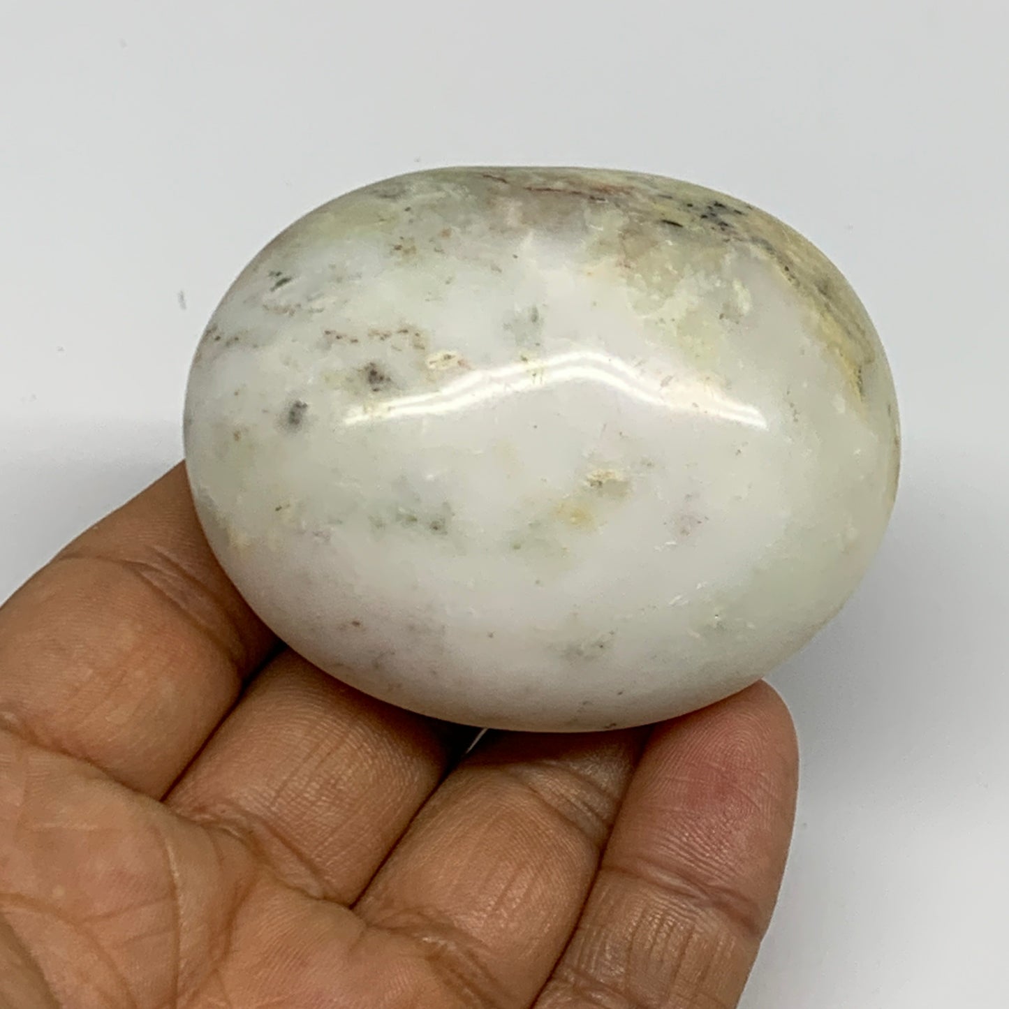 109.7g, 2.4"x1.9"x1.2", Dendrite Opal Palm-Stone Reiki Energy Crystal, B27835