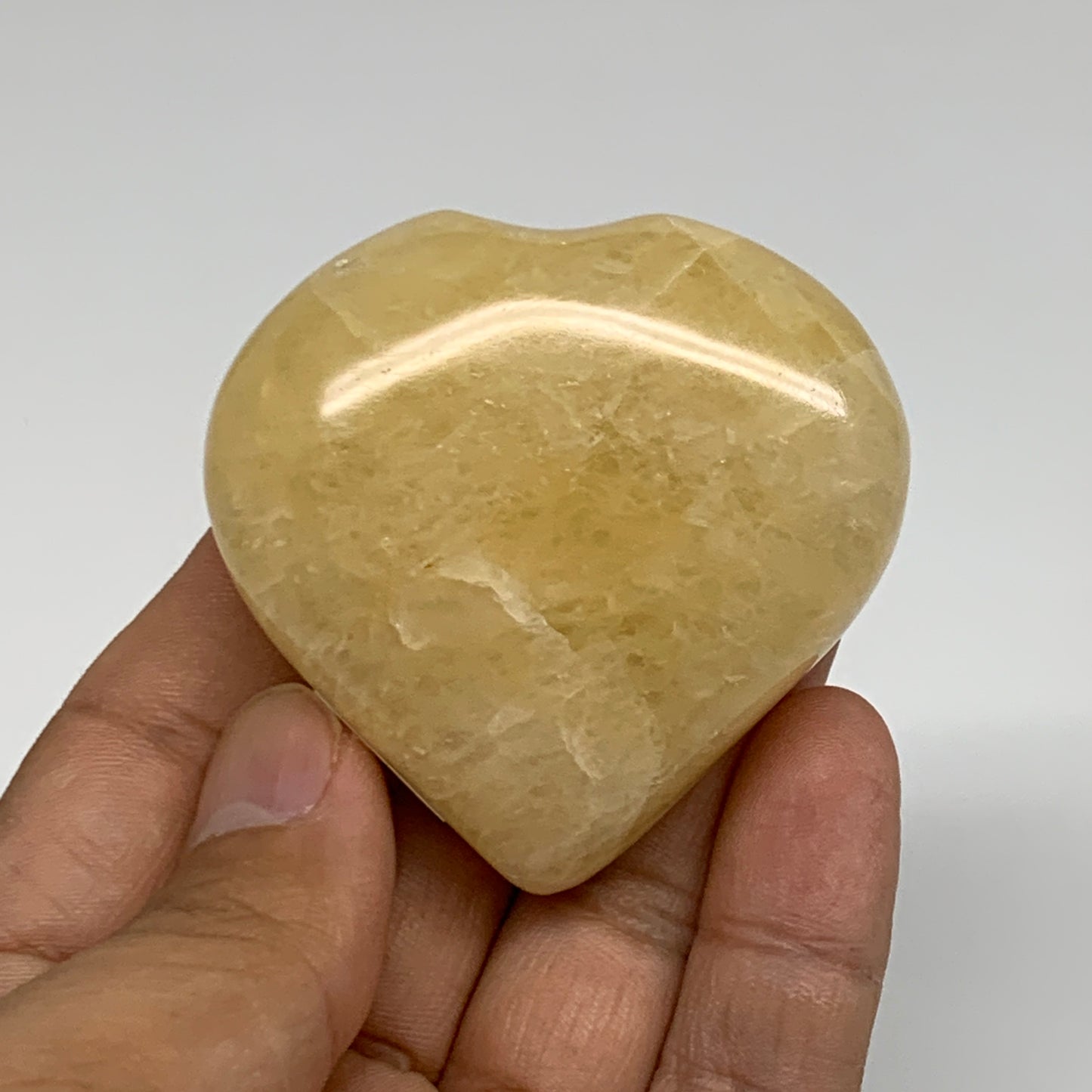 90g,2"x2.1"x0.9" Natural Yellow Aventurine Heart Crystal Stone, B35075