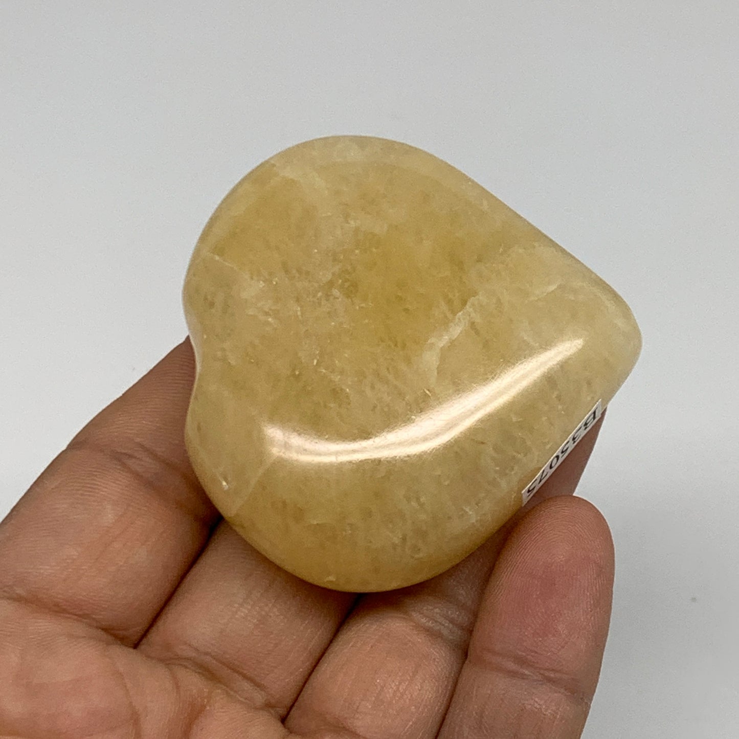 90g,2"x2.1"x0.9" Natural Yellow Aventurine Heart Crystal Stone, B35075