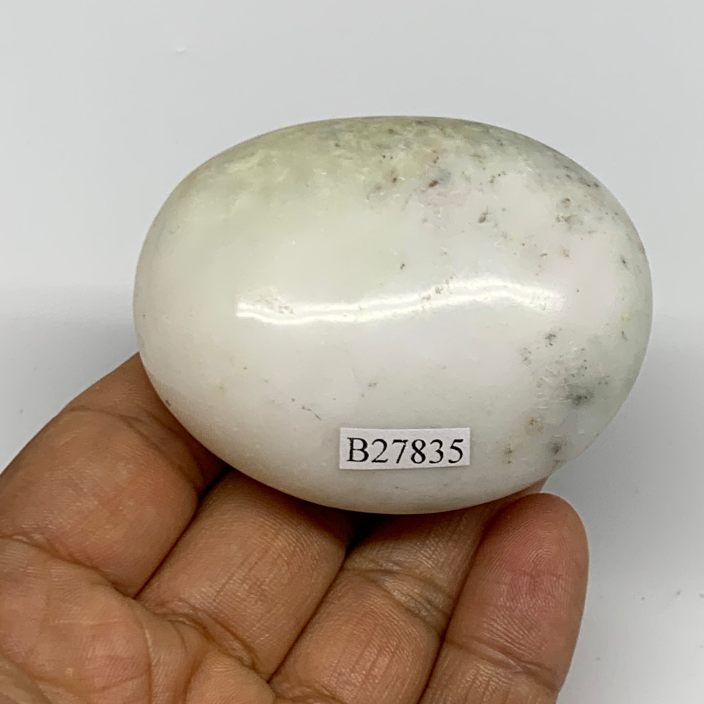109.7g, 2.4"x1.9"x1.2", Dendrite Opal Palm-Stone Reiki Energy Crystal, B27835