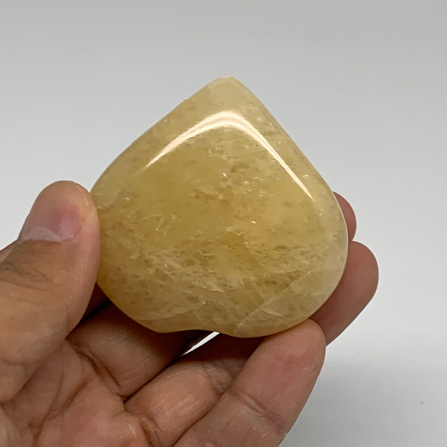 90g,2"x2.1"x0.9" Natural Yellow Aventurine Heart Crystal Stone, B35075