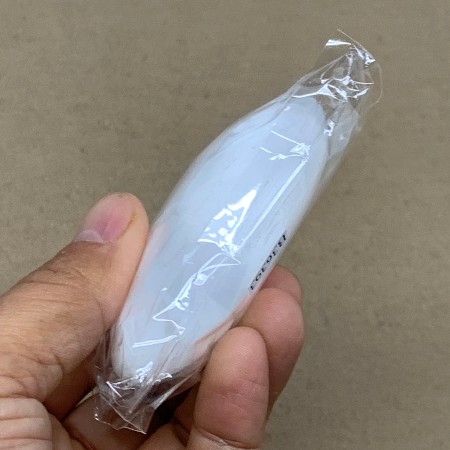 103g, 2.8"x2"x1", White Selenite Palmstone Crystal Pillow Reiki, B36393