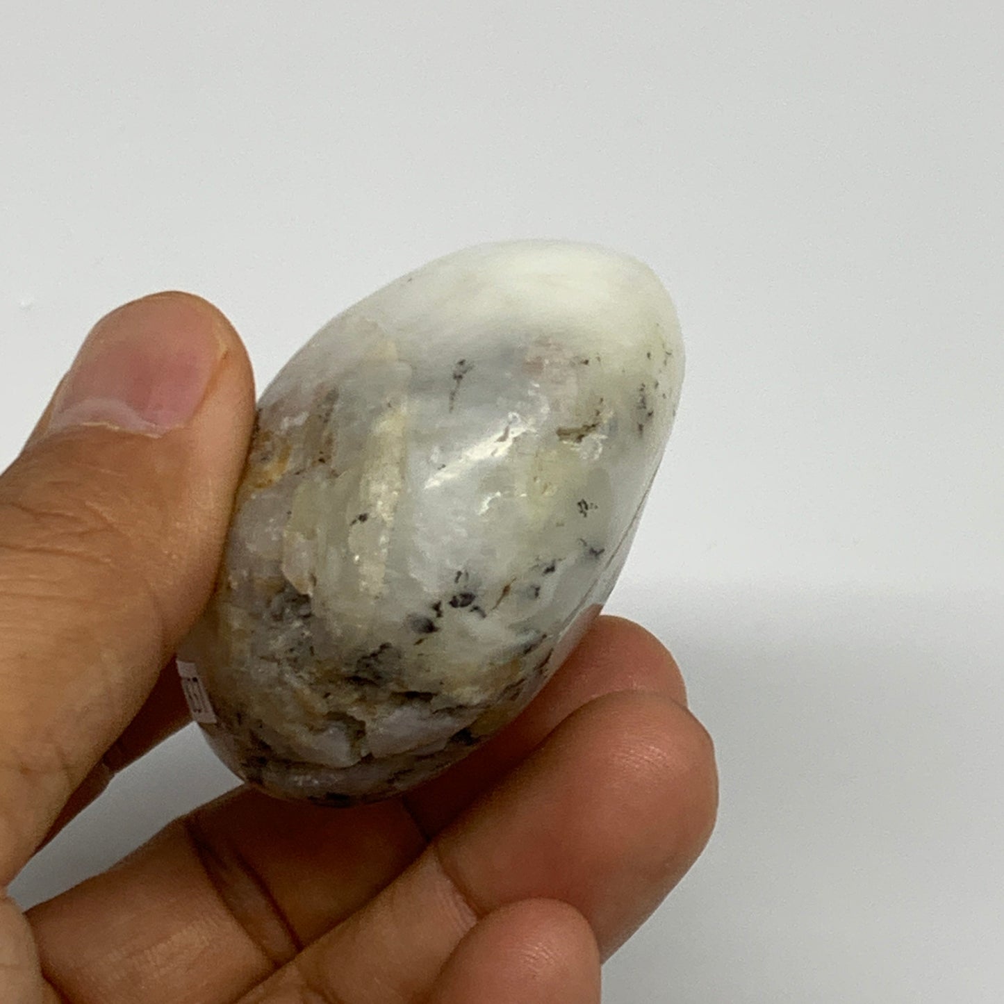 98.6g, 2.3"x1.9"x1.2", Dendrite Opal Palm-Stone Reiki Energy Crystal, B27837