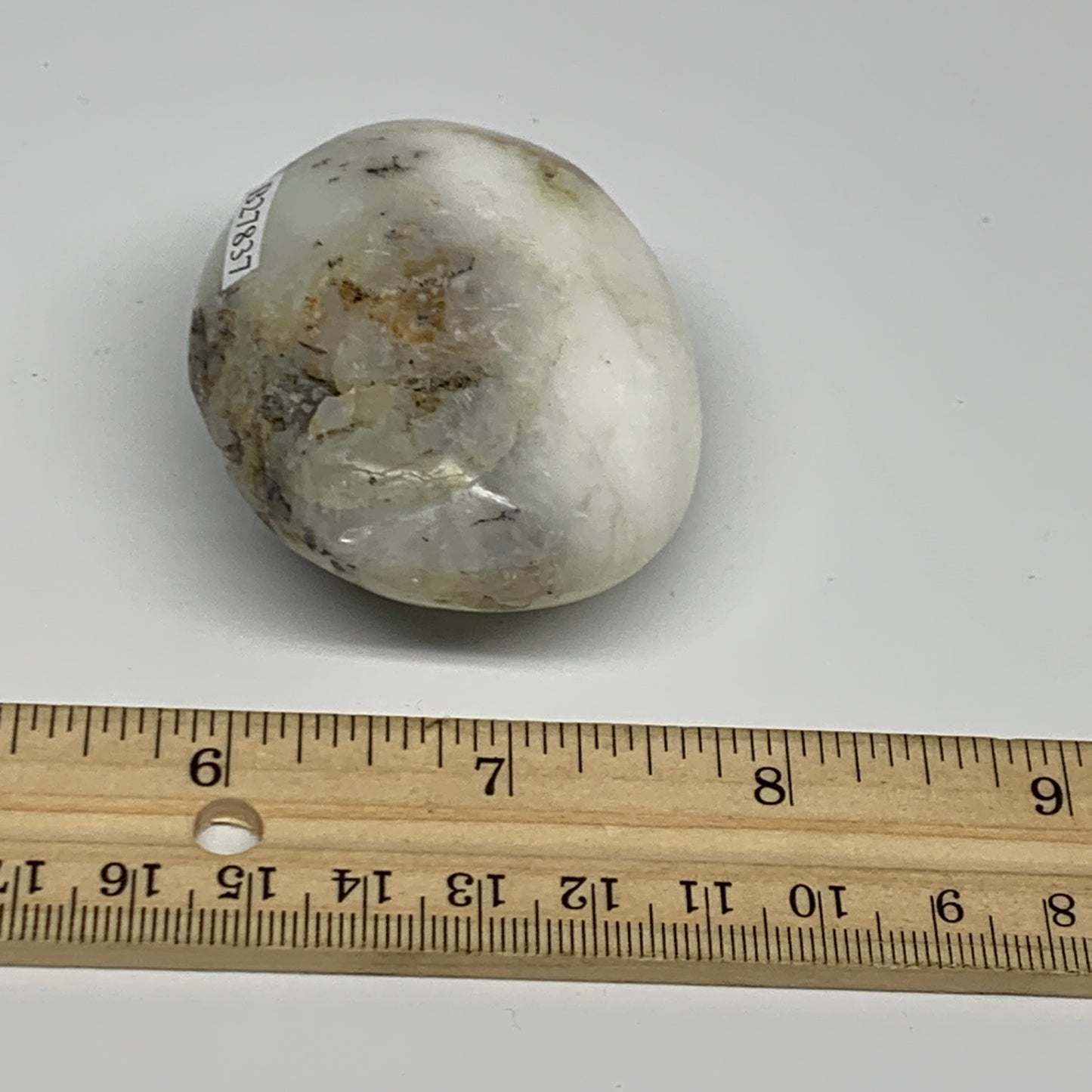 98.6g, 2.3"x1.9"x1.2", Dendrite Opal Palm-Stone Reiki Energy Crystal, B27837