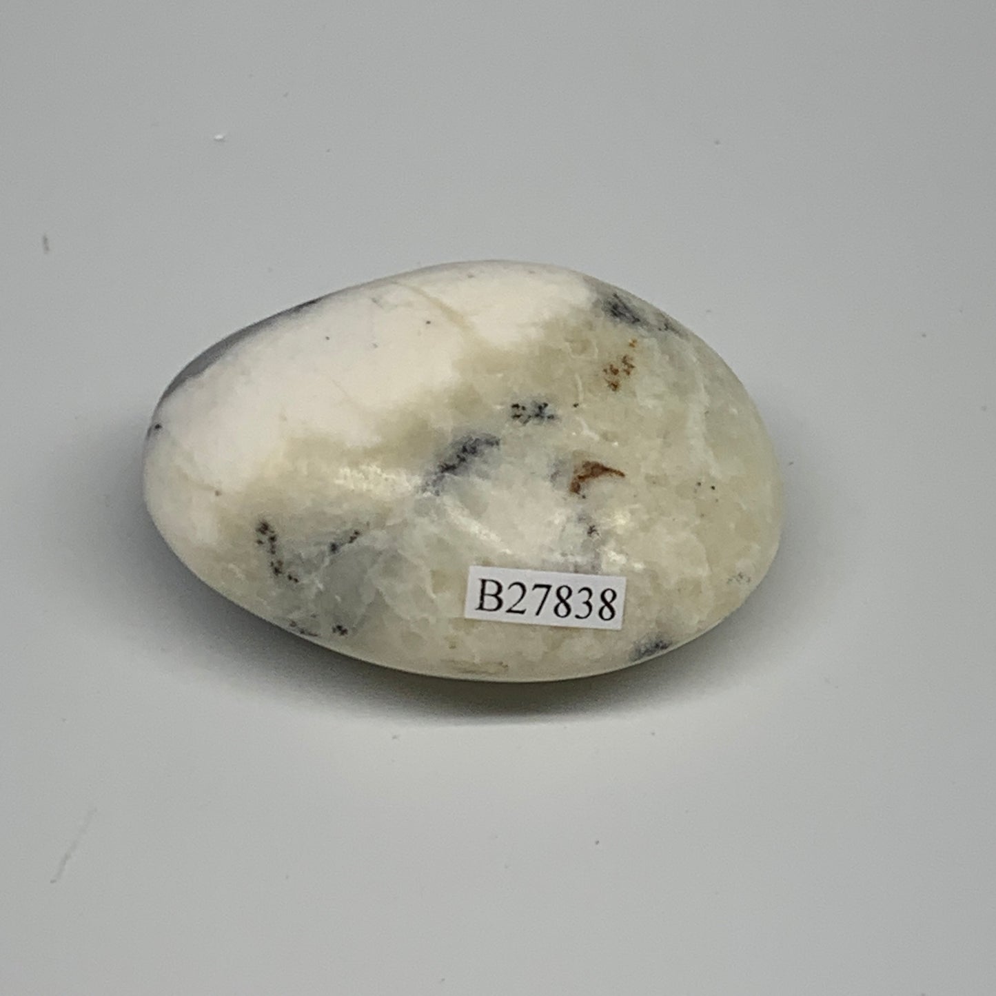 112.6g, 2.4"x1.8"x1.1", Dendrite Opal Palm-Stone Reiki Energy Crystal, B27838