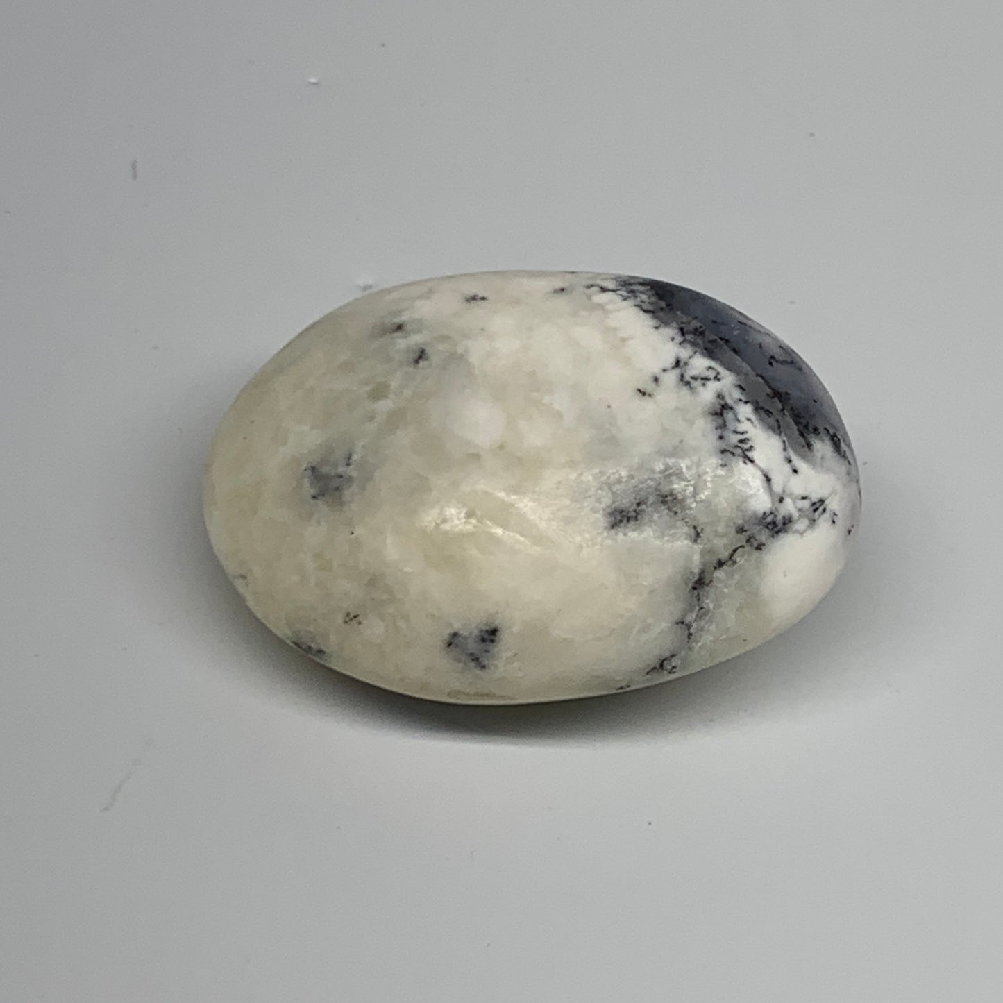 112.6g, 2.4"x1.8"x1.1", Dendrite Opal Palm-Stone Reiki Energy Crystal, B27838