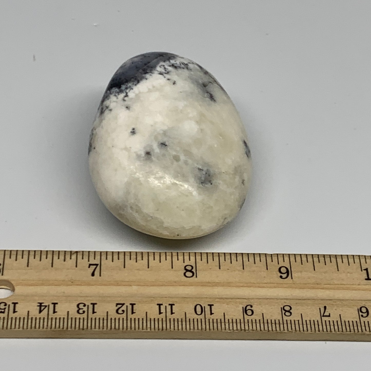 112.6g, 2.4"x1.8"x1.1", Dendrite Opal Palm-Stone Reiki Energy Crystal, B27838