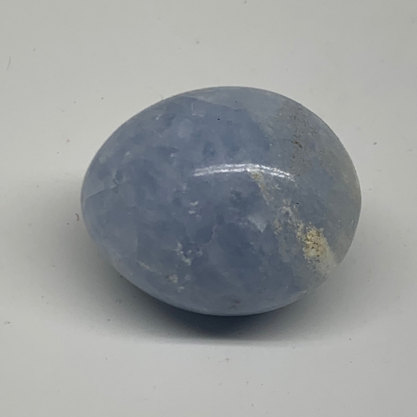 90g, 1.8"x1.5", Natural Blue Calcite Egg Polished Crystal @Madagascar, B38145