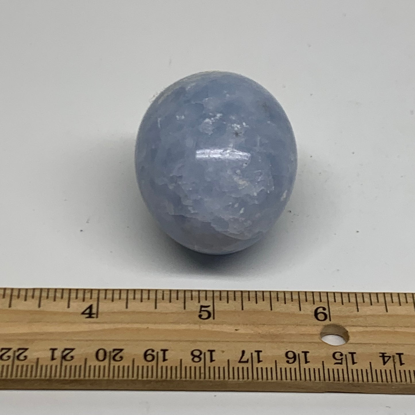 90g, 1.8"x1.5", Natural Blue Calcite Egg Polished Crystal @Madagascar, B38145