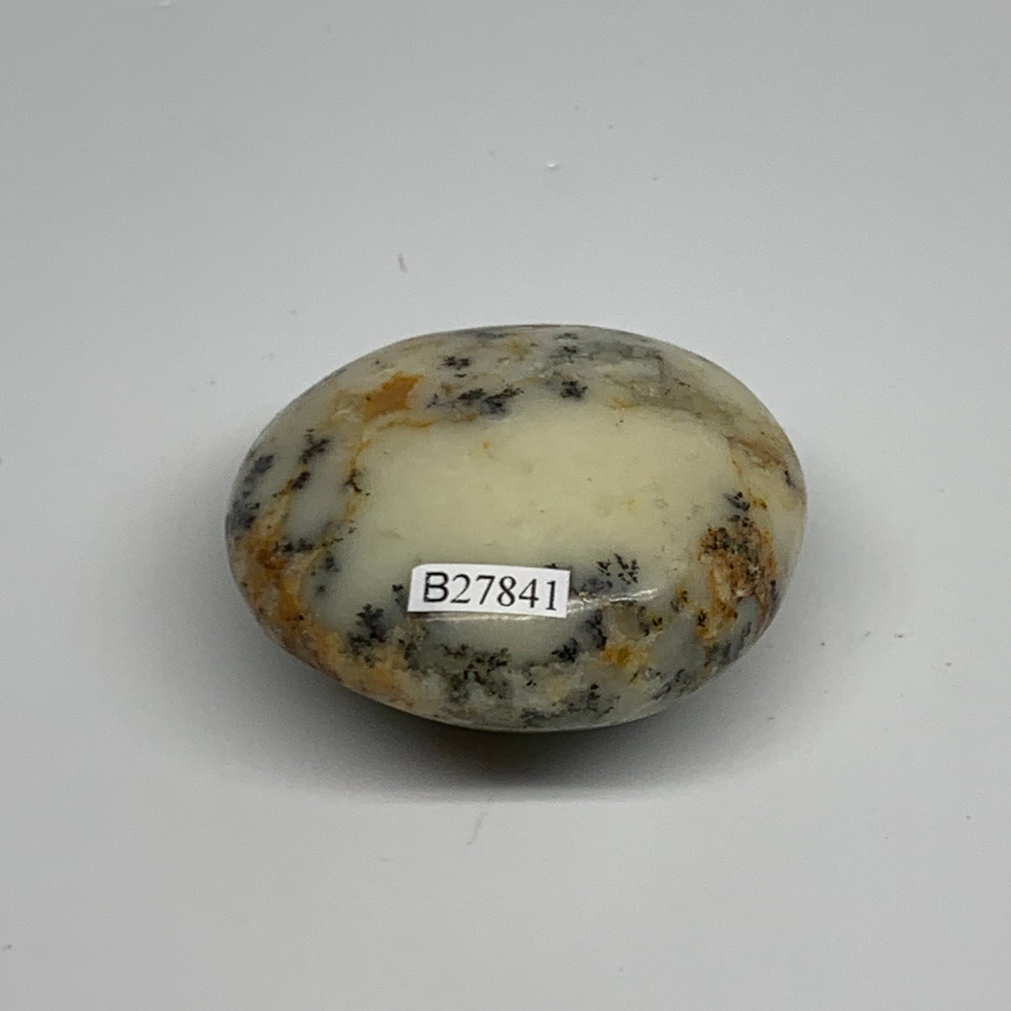 116.2g, 2.3"x2.3"x1.2", Dendrite Opal Palm-Stone Reiki Energy Crystal, B27841