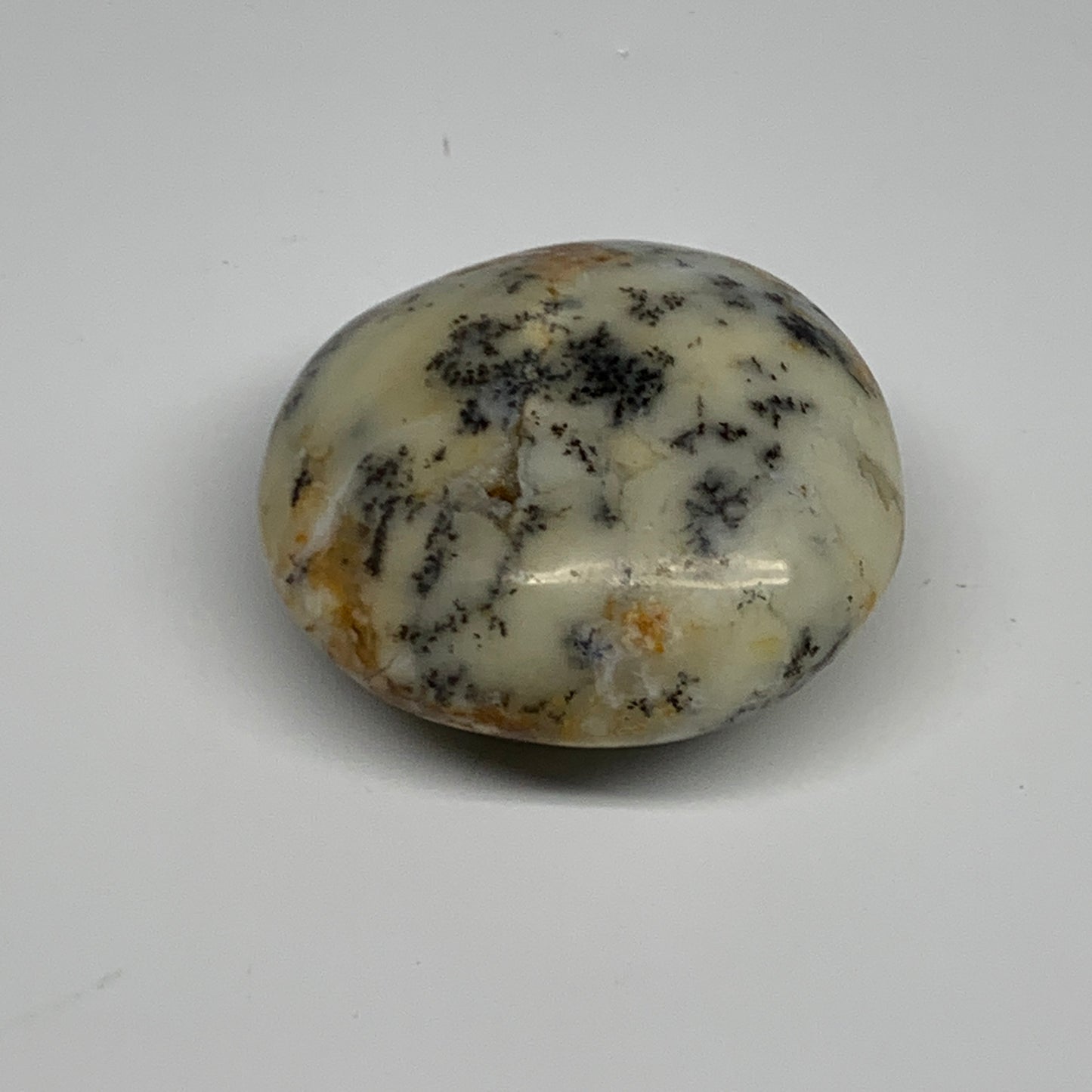 116.2g, 2.3"x2.3"x1.2", Dendrite Opal Palm-Stone Reiki Energy Crystal, B27841