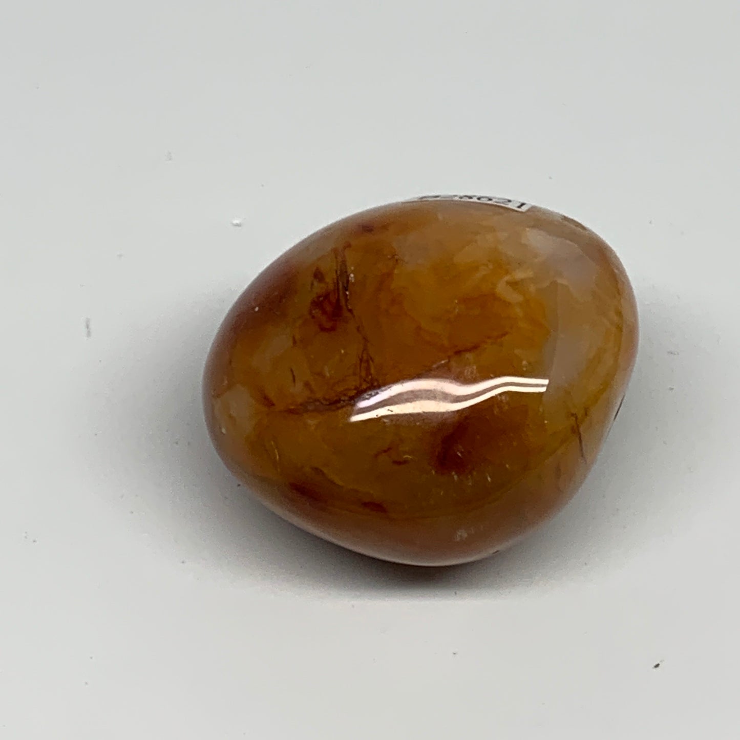 117.5g, 2"x1.9"x1.4", Red Carnelian Palm-Stone Gem Crystal Polished, B28621