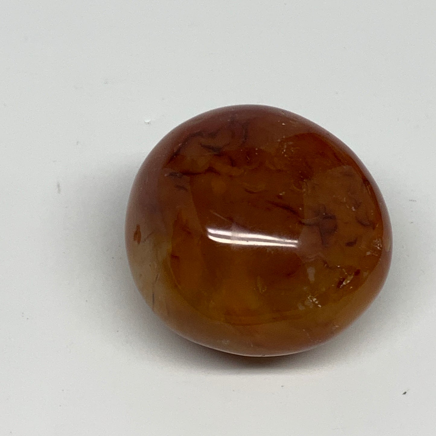 117.5g, 2"x1.9"x1.4", Red Carnelian Palm-Stone Gem Crystal Polished, B28621