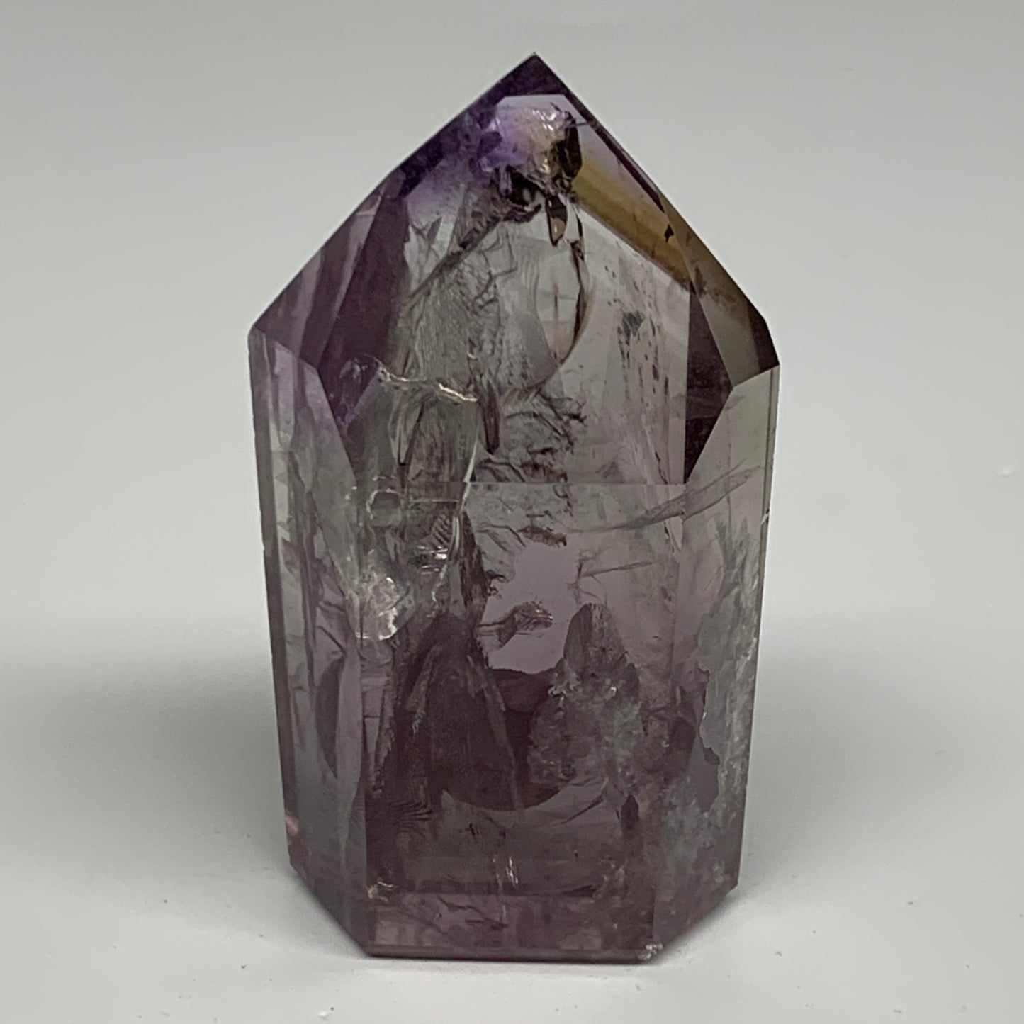 146.7g, 3"x1.7"x1", Natural Amethyst Tower Point Obelisk @Brazil, B32273