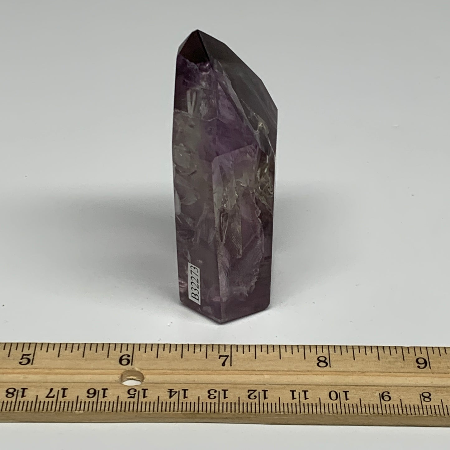 146.7g, 3"x1.7"x1", Natural Amethyst Tower Point Obelisk @Brazil, B32273