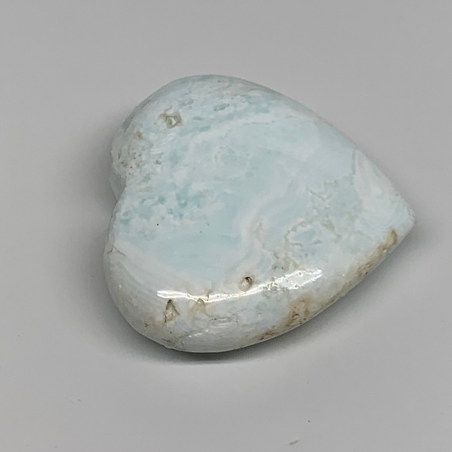 138.7g, 2.5"x2.7"x0.9" Caribbean Calcite Heart Gemstones @Afghanistan,B33659