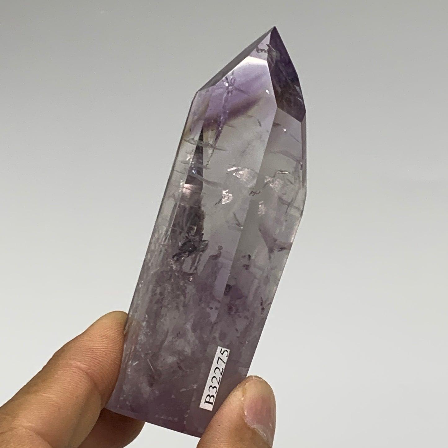 96.3g, 3.5"x1.2"x0.9", Natural Amethyst Tower Point Obelisk @Brazil, B32275