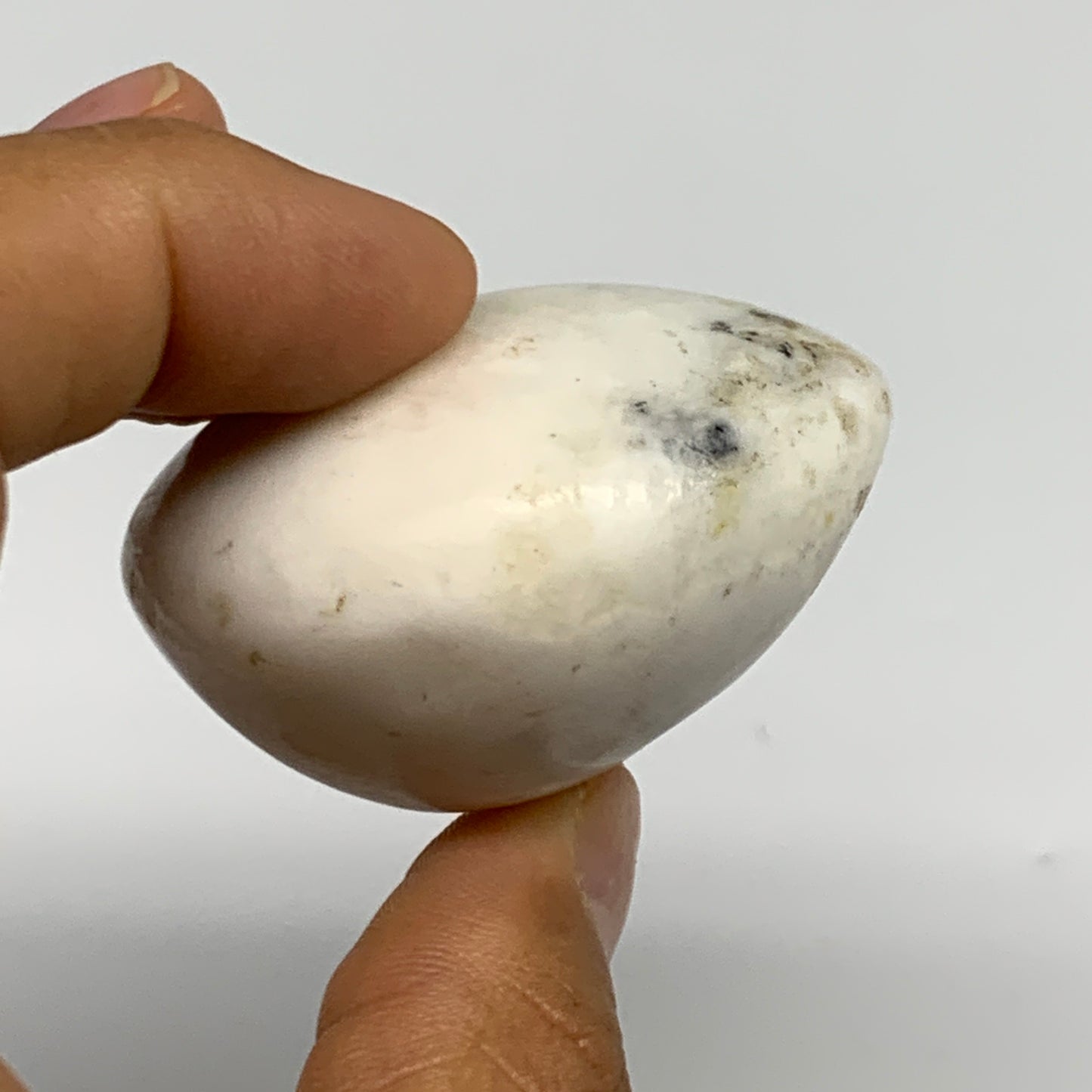 86.5g, 2"x1.8"x1.2", Dendrite Opal Palm-Stone Reiki Energy Crystal, B27844