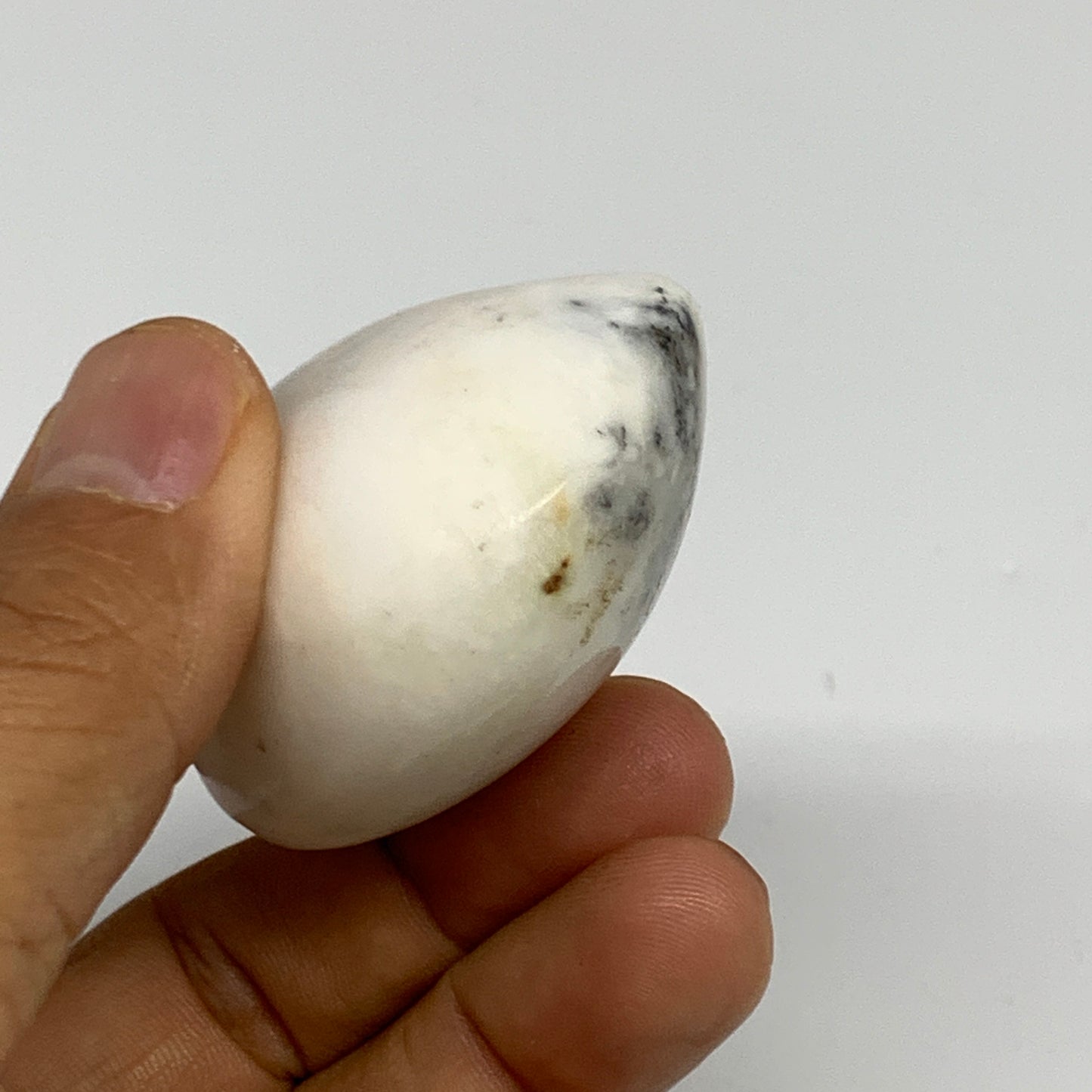 86.5g, 2"x1.8"x1.2", Dendrite Opal Palm-Stone Reiki Energy Crystal, B27844