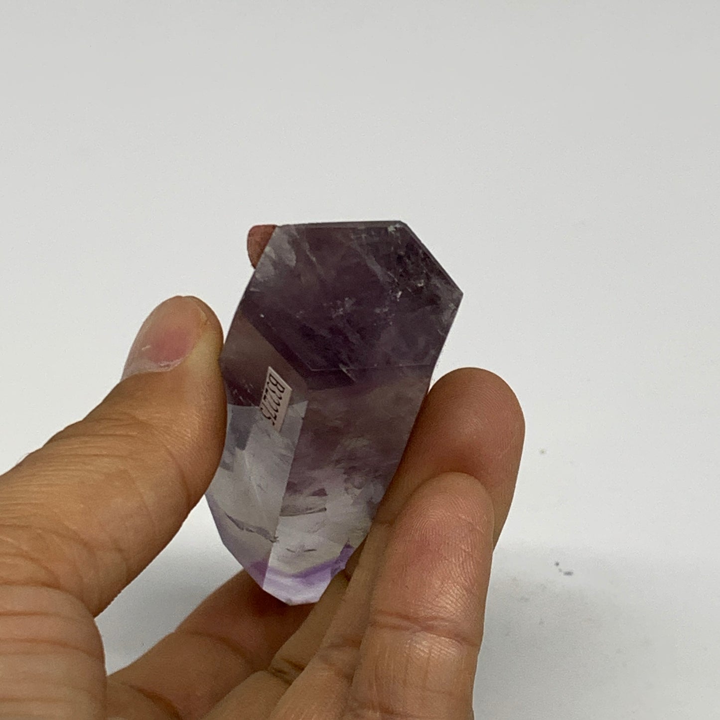 96.3g, 3.5"x1.2"x0.9", Natural Amethyst Tower Point Obelisk @Brazil, B32275