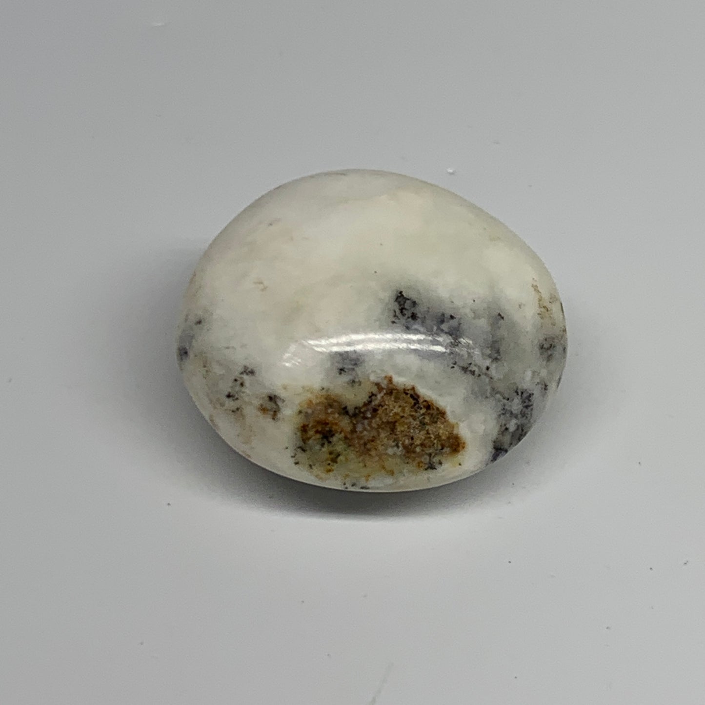 86.5g, 2"x1.8"x1.2", Dendrite Opal Palm-Stone Reiki Energy Crystal, B27844