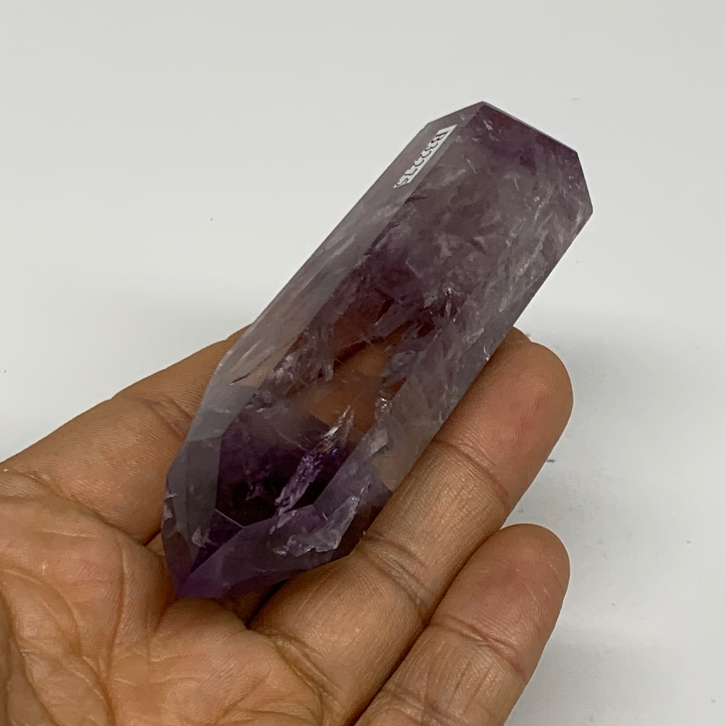 96.3g, 3.5"x1.2"x0.9", Natural Amethyst Tower Point Obelisk @Brazil, B32275
