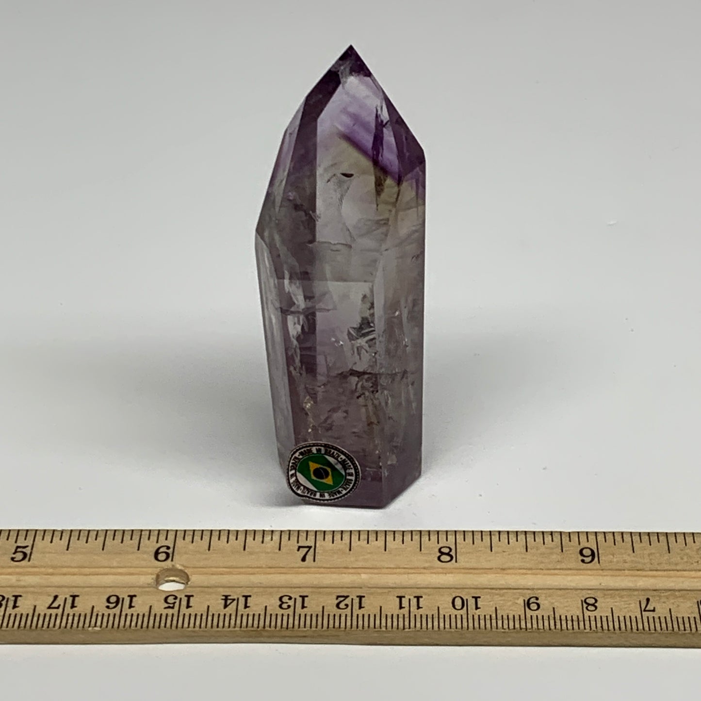 96.3g, 3.5"x1.2"x0.9", Natural Amethyst Tower Point Obelisk @Brazil, B32275