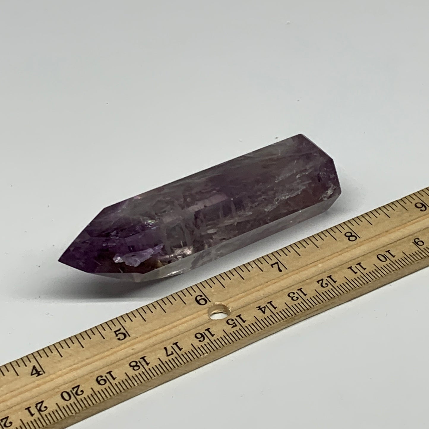 96.3g, 3.5"x1.2"x0.9", Natural Amethyst Tower Point Obelisk @Brazil, B32275