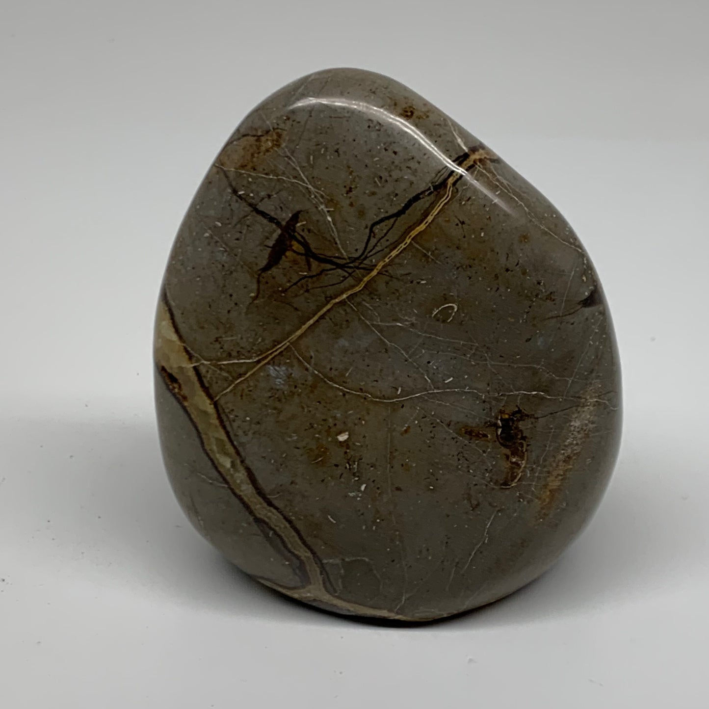 1.81 lbs, 4.3"x3.7"x2.3", Septarian Nodules Freeform Polished Crystal, B38150