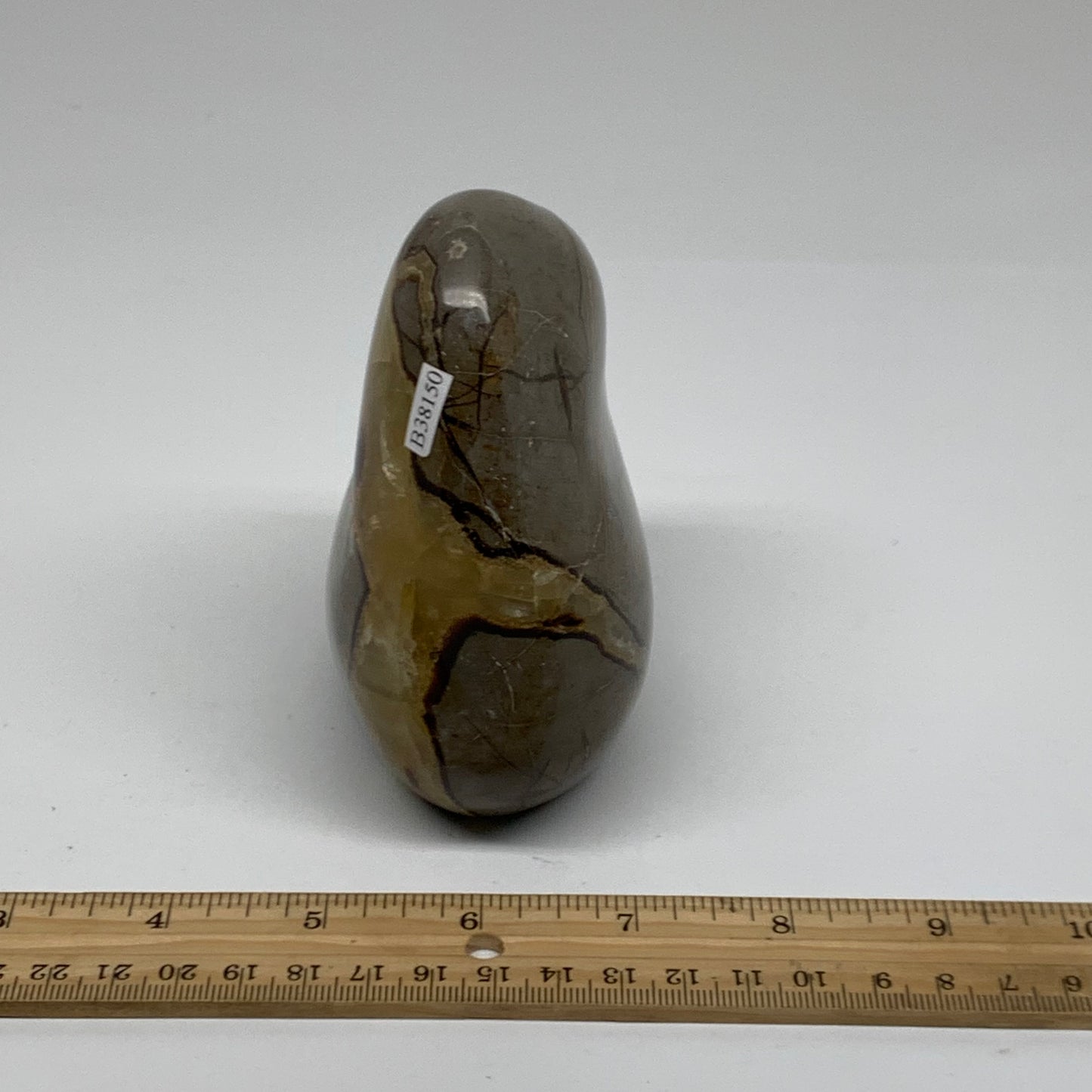 1.81 lbs, 4.3"x3.7"x2.3", Septarian Nodules Freeform Polished Crystal, B38150