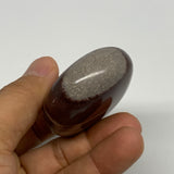 97.5g, 2.3"x1.7"x0.9", Narmada Shiva Lingam Palm-Stone Polished, B29367