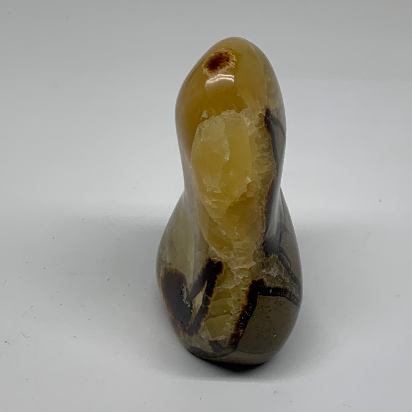 1.27 lbs, 4.3"x3.4"x2", Septarian Nodules Freeform Polished Crystal, B38151