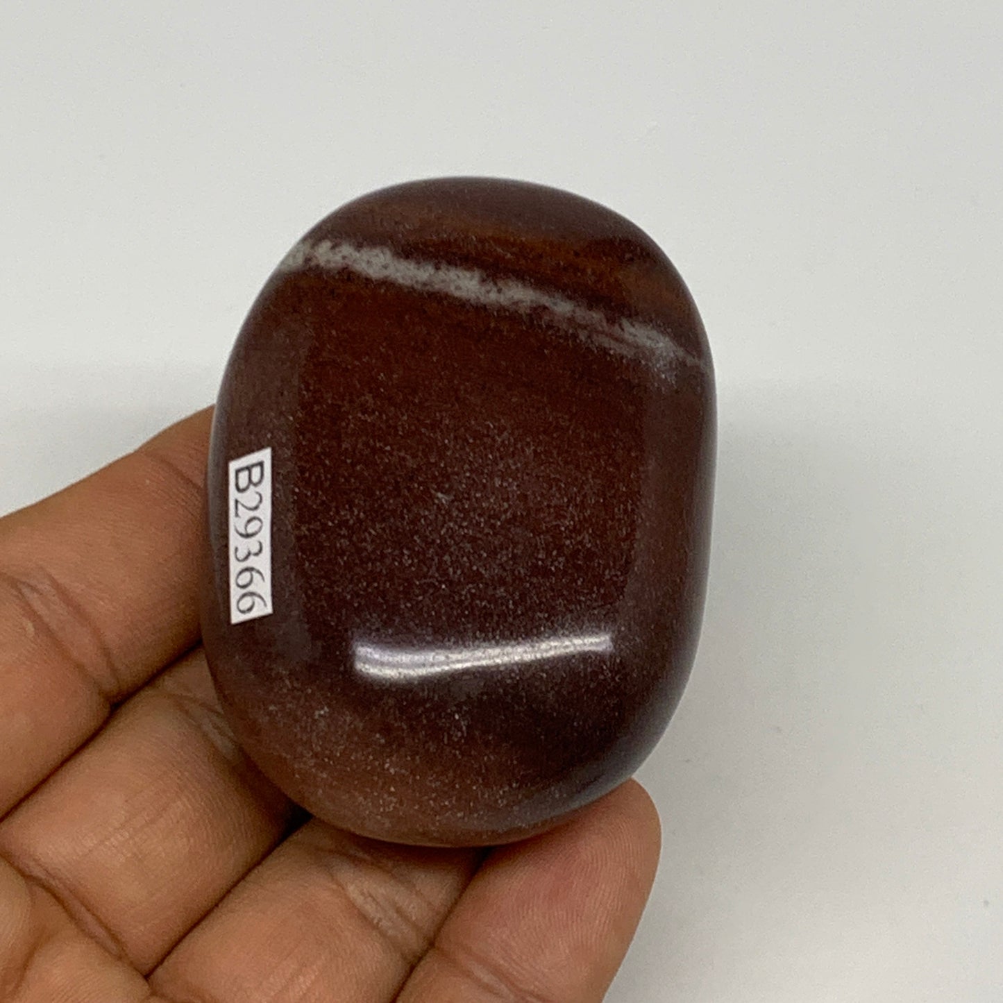 108.3g, 2.4"x1.7"x1", Narmada Shiva Lingam Palm-Stone Polished, B29366